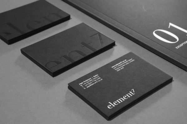 Element7 (Print / Branding) #stationary #emboss #white #black