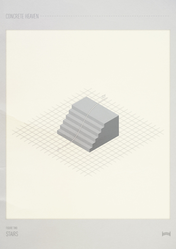 Concrete Heaven - Hadrien Degay Delpeuch #isometric #concrete #skatepark #print #skate #poster #skateboard #paper