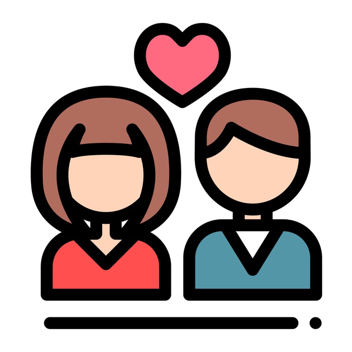 See more icon inspiration related to love, relationship, heart, boyfriend, user, girlfriend, two, love and romance, valentines day, students, couple and people on Flaticon.