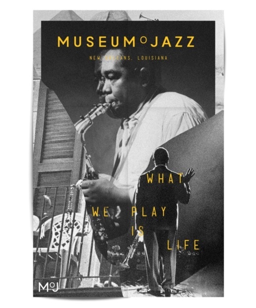 MoJ | New Orleans on Behance #branding #museum #jazz #print #yellow