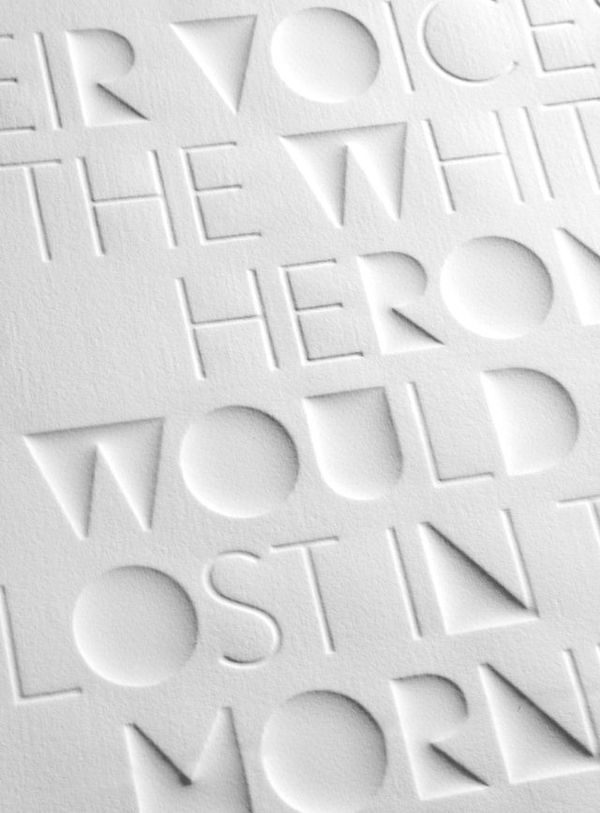 Haiku - Eli Kleppe #type #print #emboss #typography