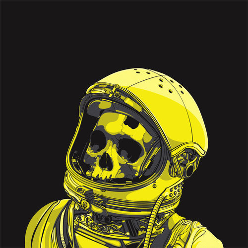 rebel6: byÂ Ih4te #astronaut #space #illustration #skull #death