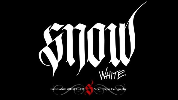 Snow White #calligraphy #white #a #once #gothic #snow #upon #typeface #time #grimm