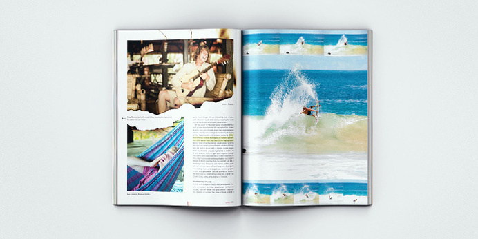 Surfing Magazine Editorial 2012 - Joy Stain #surf #surfing #print #spread #layout #editorial #magazine #typography
