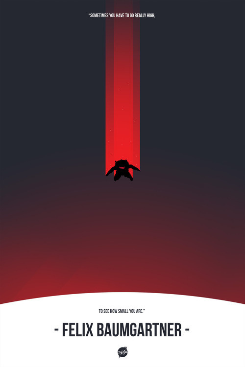 Illustration/Painting/Drawing inspiration #illustration #stratosphere #poster #felix #pacejump