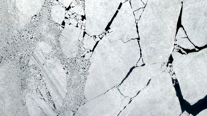 Ice on Neva Bay, St. Petersburg #satellite #pattern #white #petersburg #earth #st #russia
