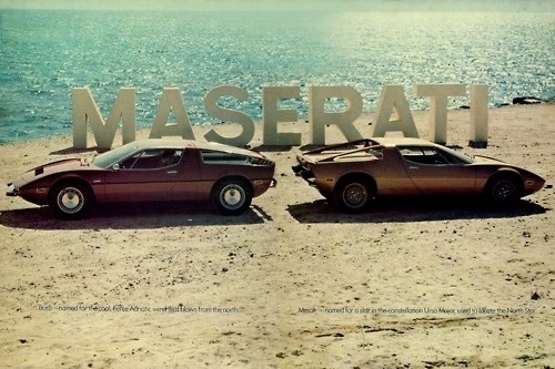 Merde! - Commercial (1976 poster for the Maserati Bora and... #commercial