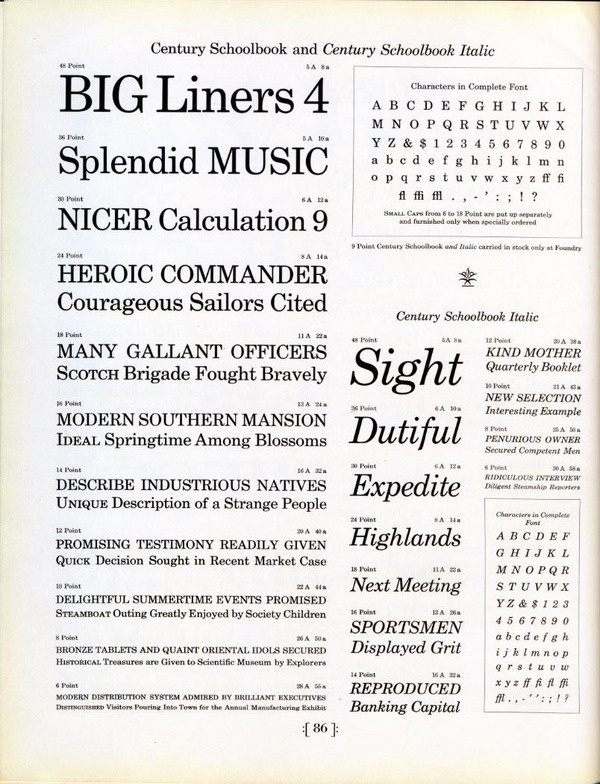 Century Schoolbook #typography