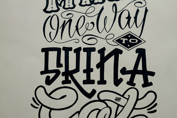 Skin A Cat Me and Gonzo #lettering #kin #a #meandgonzo #cat #poster #rad #sharpie #typography