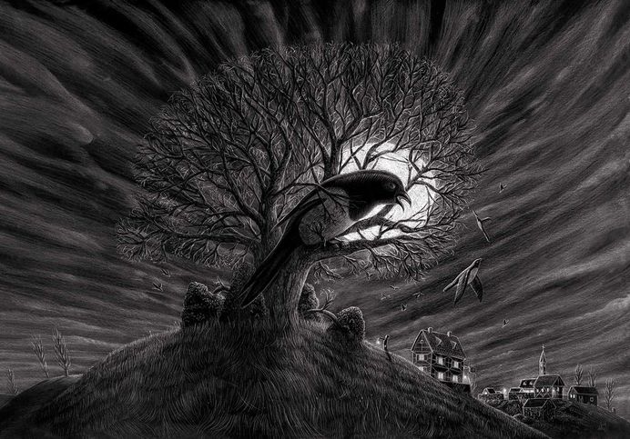 Various Pencil Drawings by Børge Bredenbekk