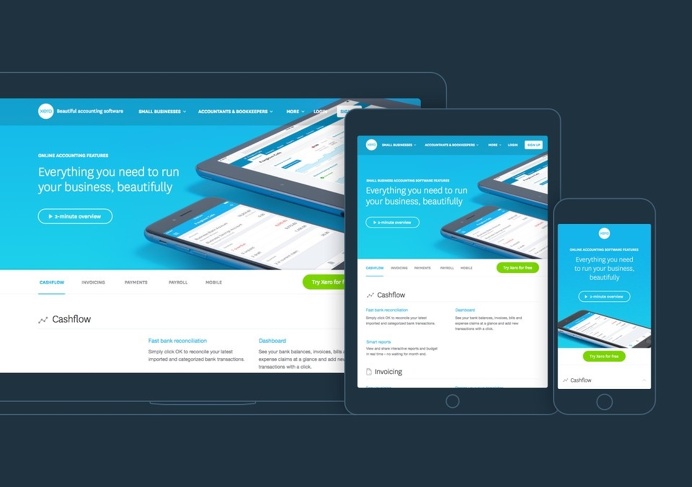 #xero #web #responsive #blue #clean