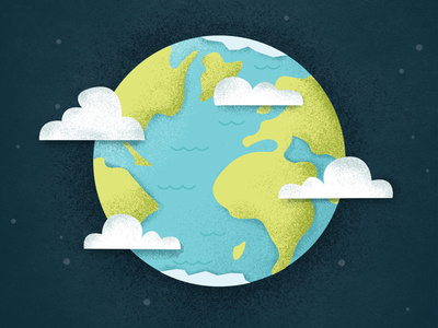 #illustration #texture #water #clouds #day #earth #illo #social #world #earthday