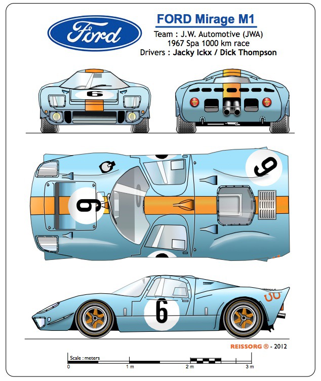 MIRAGE M1 #classic #racing #cars #blueprint #sport #vintage #auto #ford