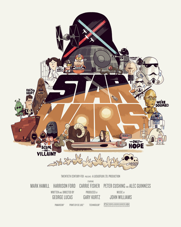 STAR WARS Trilogy movie poster tribute #movie #design #graphic #illustration #poster
