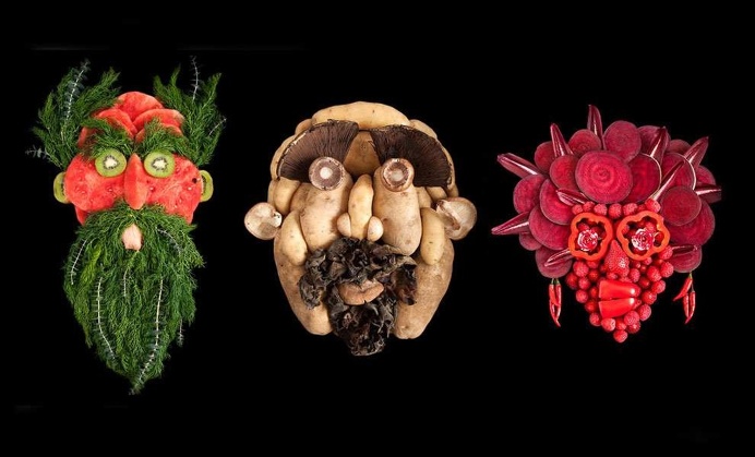 Fresh Faces Made From Organic Food by Emily Dryden & Zahydé Pietri