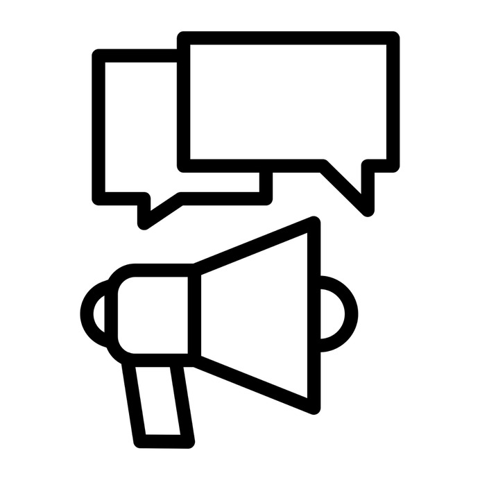See more icon inspiration related to speak, talk, speaker, business and finance, chat bubble, conversation, megaphone, communications, chat, speech bubble, marketing and message on Flaticon.