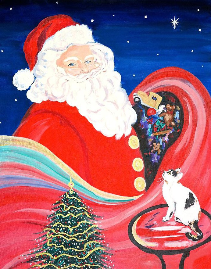 christmas paint by number & step by step easy christmas paintings #painting