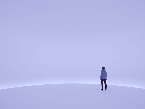 doug wheeler reflects an unreachable horizon with light filled room #horizon
