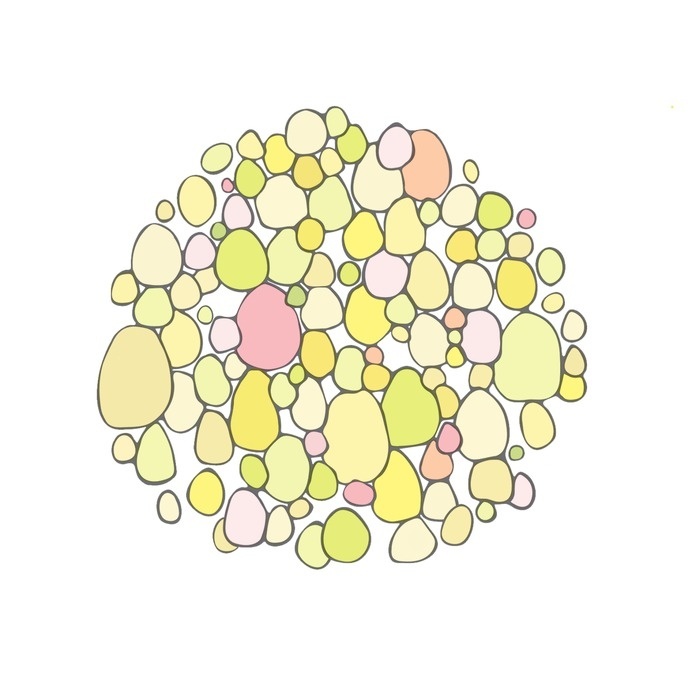 Color Pattern 01 #spring #pattern #eggs #color #graphic #circles #design #shield #illustration #circle