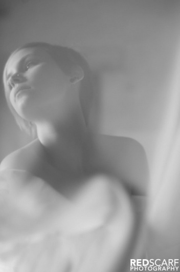 Red Scarf Photography's Photos - The Final Curtain (2) #red #santos #monochrome #scarf #portrait #photography #fashion #christopher