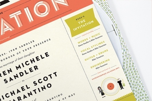 A Paper Record Player : Kelli Anderson #invitation #design #graphic #anderson #wedding #kelli