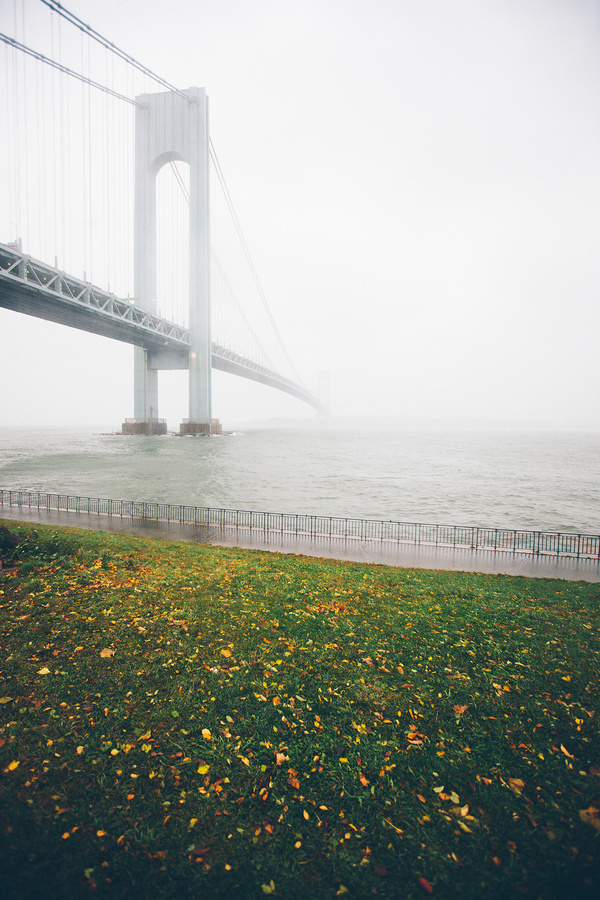 http://13thwitness.com/post/34617328507/verrazano-narrows-bridge-2012 #fog #water #grass #photography #bridge