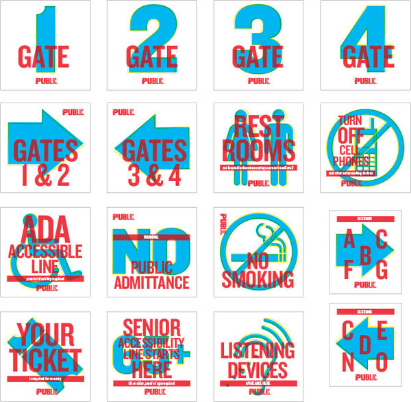 Designs for signage at the Delacorte. #scher #paula #design #graphic #typography