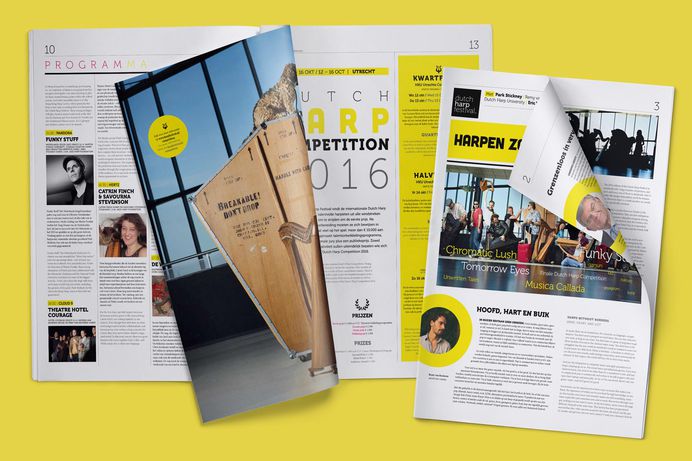Program for the Dutch Harp Festival by The Ad Agency
