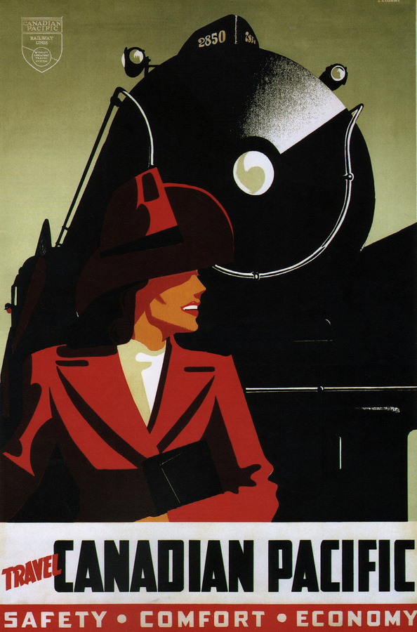 Peter Ewart. Travel Canadian Pacific #travel #advertising #illustration #vintage #poster #canadian