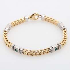 Armband mit 4 Smaragdcarrés