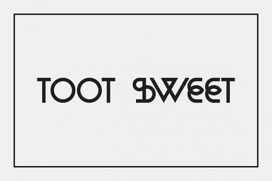 Toot Sweet on the Behance Network #lettering #logo #identity #symbol #gunter #type #ross #typography