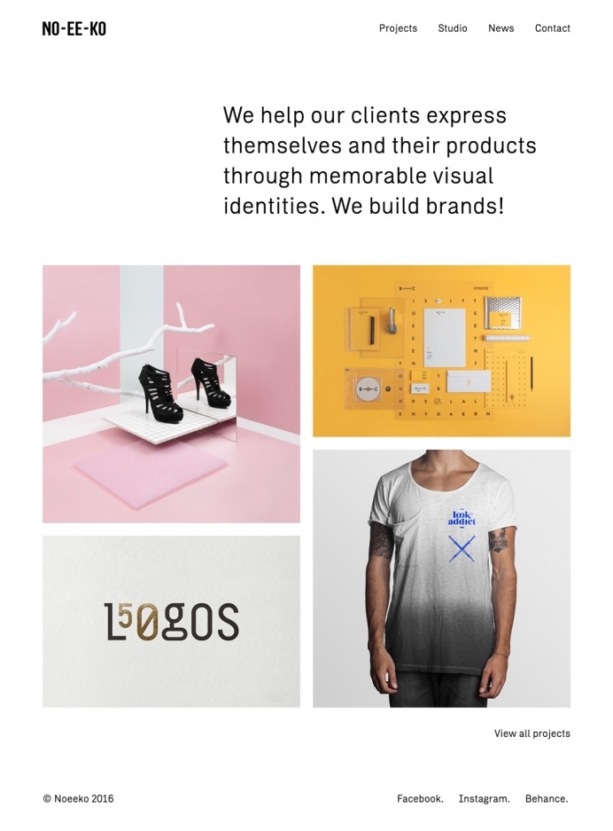noeeko website webdesign portfolio studio beautiful minimal inspiration mindsparklemag no ee ko style website award logos desifn studio bran