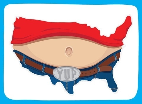 FFFFOUND! | Survival-of-the-Fat-Ass.jpg 976×718 pixels #fat #usa #illustration #ass