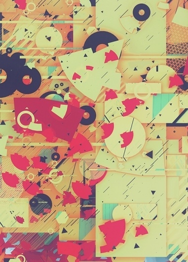 Geometric II on the Behance Network #vermillion #color #shapes #geometric