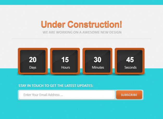 Count down under construction psd Free Psd. See more inspiration related to Blue, Construction, Web, Psd, Under construction, Counter, Down, Horizontal, Count and Count down on Freepik.