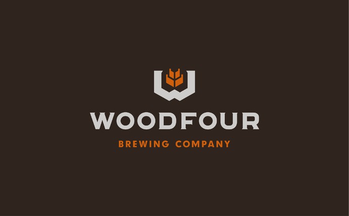 Woodfour brewing sonoma sebastapol beer hops logo german beergarden Restaurant Logo and Branding - Logos | Strohl Inc | A San Francisco Brand