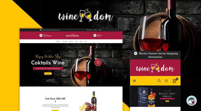 #Wine #Dom & #Yard #Drinks - #Prestashop #Responsive #Theme | #TemplateTrip #eCommerce #Website #Design #Template