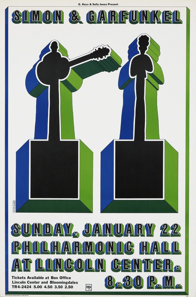 Milton Glaser, 'Milton Glaser Simon and Garfunkel concert poster ', 1967, Lot 180
