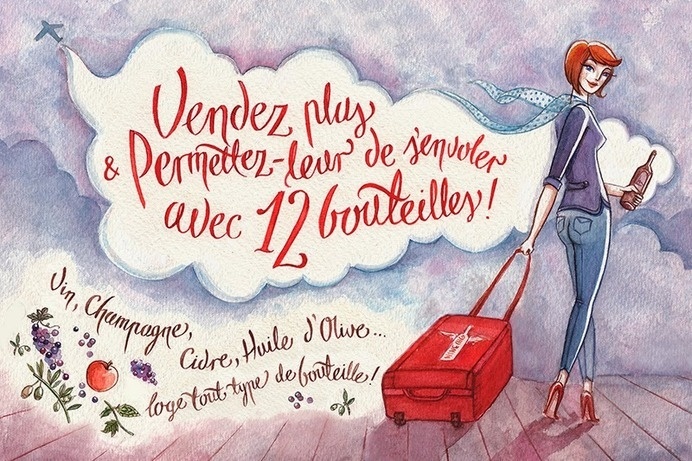 Zaczarowana Walizka #whiskey #lettering #cloud #flyer #wine #olive #illustration #champagne #luggage #airport #watercolor #cidre #hand #oil
