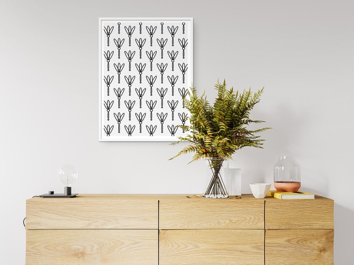 Scandinavian Seed Plant Pattern Wall Art Poster – Pikstok