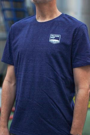 Mid Blue Embroidered Logo T-Shirt