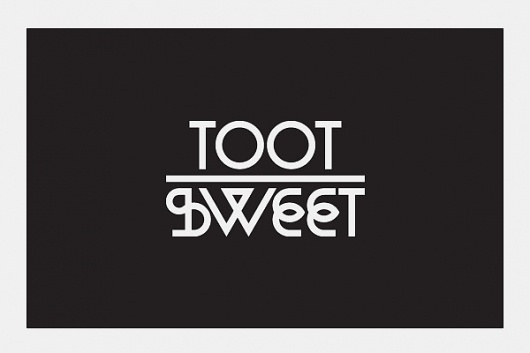 Toot Sweet on the Behance Network #lettering #logo #identity #symbol #gunter #type #ross #typography