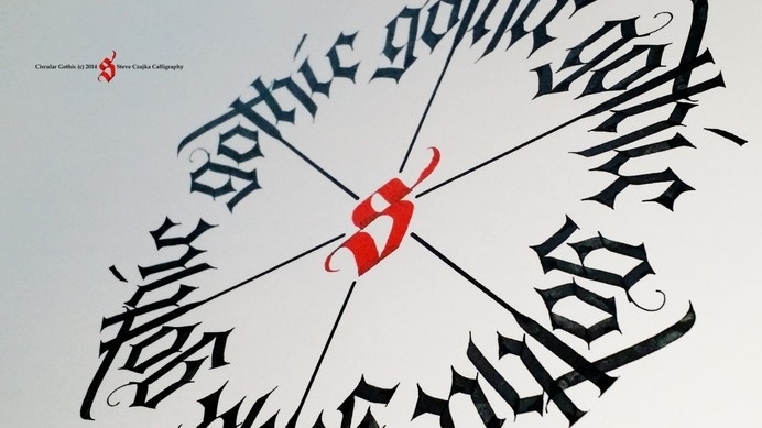 Circular Gothic Calligraphy #calligraphy #type #gothic #typography