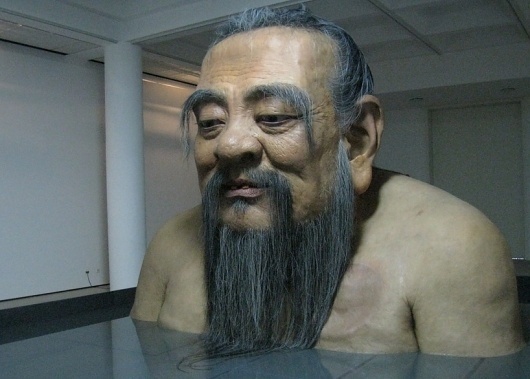 zhang huan: q confucius at rockbund museum #sculpture #museum #oversize #realistic #huge