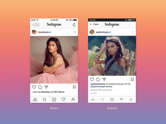 Free Instagram UI Feed Mockup - Free Download