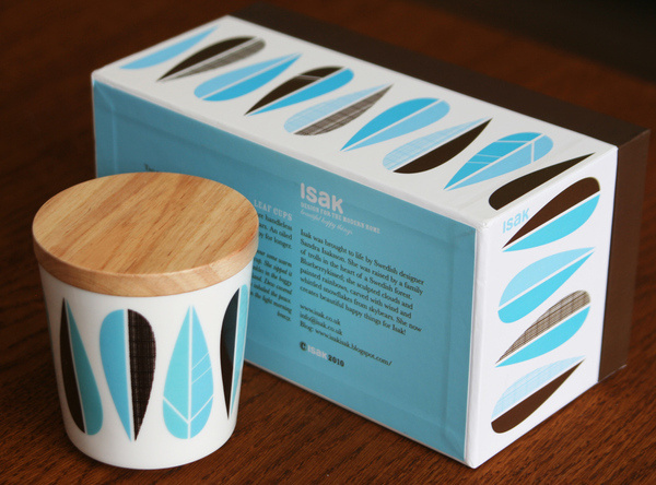 Isak Porcelain Lidded Cups Set of Two by: isak Huset Shop.com | Your #leaf #packaging #modern #mid #century #leaves