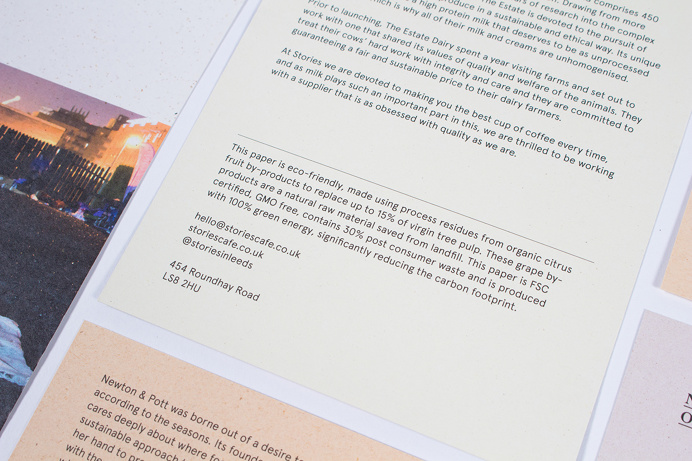 Brand identity for café 'Stories' restaurant bar cafe subtle minimal branding corporate graphic design visual identity coffee eat food prin