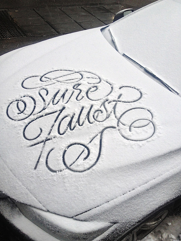 snow_script_faust_ny_05 #handwriting #snow #typography