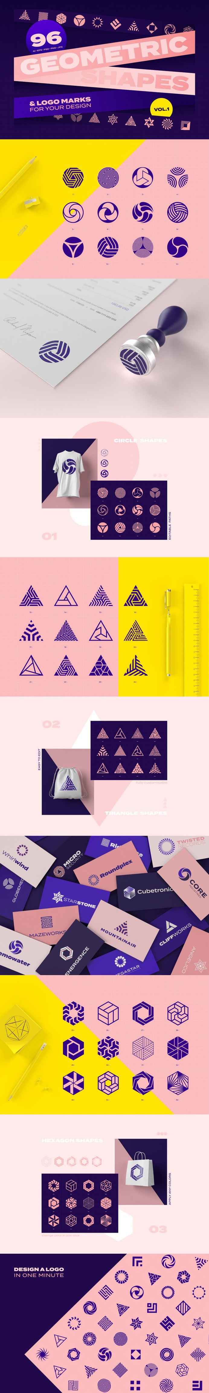 Geometric shapes & logo marks VOL.1