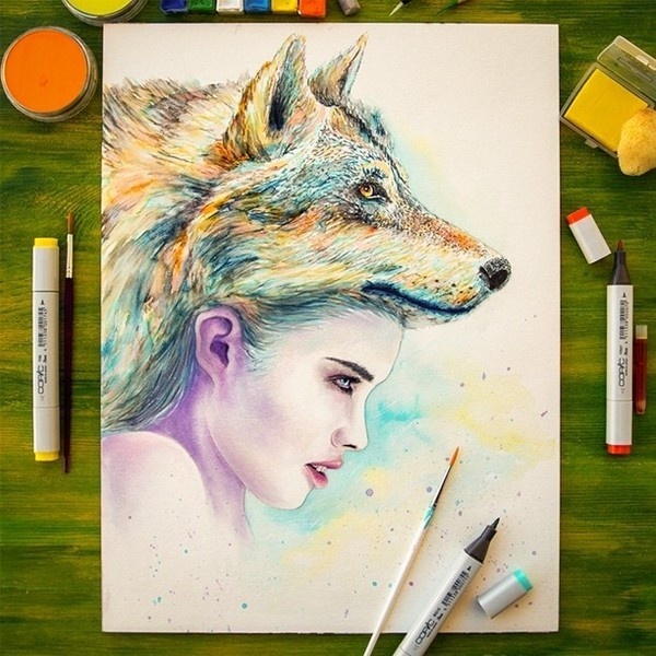 CJWHO ™ (Personal Artworks on Instagram by Creative Mints ...) #amazing #design #paiting #illustration #art #portraits